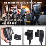 YNIBST Universal CB Microphone Hanger Radio Speaker Mic Holder with Adhesive Back, Mobile Speaker Mic Mount for Midland AnyTone Transceiver(Black,2 Pack)