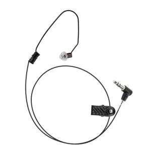 Arrowmax ALOXX-35L FBI Style Clear Tube 3.5mm Receiver/Listen Only Earpiece Compatible with Motorola Kenwood Icom 2-Way Radio Speaker Microphone (Black Covert Tubeless)