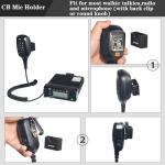 UAYESOK Versatile Adhesive Two-Way Radio & Speaker Mic Vehicle Clip Holder, CB Microphone Dash Mount, for Baofeng Quansheng Retevis Cobra Midland Uniden TYT Walkie Talkie Scanner