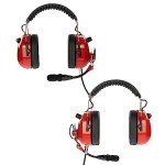 Arrowmax PNR Noise Isolation Headphone Compatible with BaoFeng BTECH UV-5R UV-5RA UV-5RE UV-5R3 BF-F8HP UV-82HP Kenwood 2-PIN 2 Pin Radios NX-1200 NX-1300 NX-P1200 NX-P1300 NX-3220 (Red)
