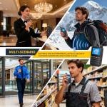 KAYOTOM Lifetime Free Unlimited Range Rapid Global Walkie Talkies PTT Push-to-Talk Over Cellular Nationwide 5000+ Miles POC 4G LTE Handheld Long Range Two Way Radio for Team Management (3Pack and SIM)