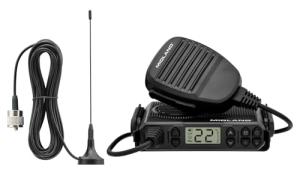 Midland – MXT105 - 5 Watt GMRS MicroMobile Two Way Radio - Off Roading Outdoor RZR Farm Trails Radio - External Magnetic Mount Antenna - NOAA Weather Alerts