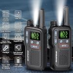 Long Range Rechargeable Walkie Talkies with NOAA Weather | 2-Pack