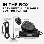 Midland – MXT105 - 5 Watt GMRS MicroMobile Two Way Radio - Off Roading Outdoor RZR Farm Trails Radio - External Magnetic Mount Antenna - NOAA Weather Alerts