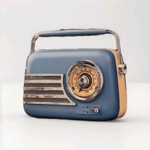 THROWBACK RETRO WIRES SPEAKER BLUETOOTH AND FM RADIO.