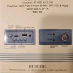 THROWBACK RETRO WIRES SPEAKER BLUETOOTH AND FM RADIO.