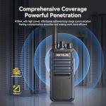 Retevis RT86A Long Range Walkie Talkies with Earpiece, High Power GMRS Two Way Radio with 6 Way Charger, Group Call, Easy Pairing, Waterproof Durable 2 Way Radio for Construction, Industry(6 Pack)