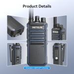 Retevis RT86A Long Range Walkie Talkies with Earpiece, High Power GMRS Two Way Radio with 6 Way Charger, Group Call, Easy Pairing, Waterproof Durable 2 Way Radio for Construction, Industry(6 Pack)