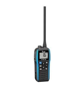 Icom M25EVO Blue Marine VHF Radio | Floating | Waterproof | USB Charging | Lightweight | Long Battery Life | Boating Essentials