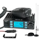 Retevis MB1 40 Channel CB Radio, Noise Cancellation Long Range Mobile Radio, with CB Antenna and Cigarette Lighter, Emergency Channel 9/19, 7-Color Screen, Auto-Scan, External Speaker Jack for Trucker