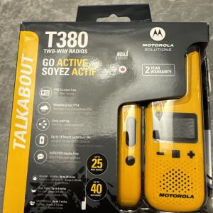Motorola Portable FRS, T380, Talkabout, Two-Way Radios, Rechargeable 2 Pack~ NIB
