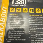 Motorola Portable FRS, T380, Talkabout, Two-Way Radios, Rechargeable 2 Pack~ NIB