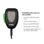 George FCC AM/FM/SSB CB Radio with DIGIMIKE Microphone, CTCSS/DCS, Large 7 Color LCD Display, Weather Channel/Alert, ASC, VOX, Scan Skip, USB Port, NRC, Automatic SWR, PA, with Keychain