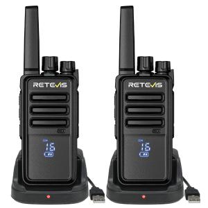 Retevis RT68H Hidden Display FRS VOX Type-C Portable Walkie Talkie 2 Pack