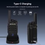 Retevis RT68H Hidden Display FRS VOX Type-C Portable Walkie Talkie 2 Pack
