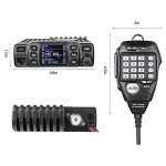 AnyTone AT-778UV II Mobile Ham Radio 25 Watt Mini Dual Band VHF UHF Two Way Radios Compact Amateur Transceiver for Car Vehicle, Support Chirp Black