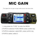 AnyTone AT-778UV II Mobile Ham Radio 25 Watt Mini Dual Band VHF UHF Two Way Radios Compact Amateur Transceiver for Car Vehicle, Support Chirp Black