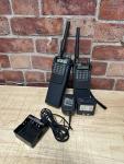 Lot Of Alinco DJ-580T w/ Charging Dock Handheld Transceiver One Extra Battery