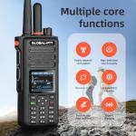 global-ptt G8plus PoC Radios + UHF Analog Walkie Talkie Two-Way Radio, Repeater Unlimited Range Nationwide Communication Bulit-in 1-Year Data Plan Sim Cards (Black)