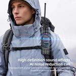 global-ptt G8plus PoC Radios + UHF Analog Walkie Talkie Two-Way Radio, Repeater Unlimited Range Nationwide Communication Bulit-in 1-Year Data Plan Sim Cards (Black)