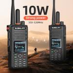global-ptt G8plus PoC Radios + UHF Analog Walkie Talkie Two-Way Radio, Repeater Unlimited Range Nationwide Communication Bulit-in 1-Year Data Plan Sim Cards (Black)