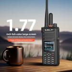 global-ptt G8plus PoC Radios + UHF Analog Walkie Talkie Two-Way Radio, Repeater Unlimited Range Nationwide Communication Bulit-in 1-Year Data Plan Sim Cards (Black)
