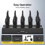 10Pack H777 Walkie Talkie Long Range Rechargeable for Warehouse & 10 Way Charger