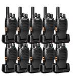 10Pack H777 Walkie Talkie Long Range Rechargeable for Warehouse & 10 Way Charger