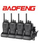 4 Pack Baofeng BF-88A Walkie Talkie 2 Two Way Radio Long Range Handheld FRS