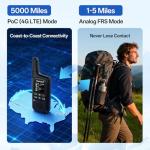 TIDRADIO TD-M2 Pro Unlimited Range Rapid Global Walkie Talkies,Dual Mode -4G LTE PoC Radio with SIM Card+FRS Two Way Radio Long Range Global PTT 2-way Radios for Family,Business,Company,Outdoor -2Pack