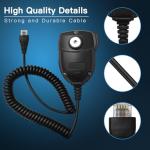 10 Pack MH-67A8J Handheld Speaker Microphone 8 Pin Mic for Yaesu/for Vertex VX2500 VX2508 VX2208 VX2108 FT-450 FT-817 FT-857D,Remote Shoulder Mobile Microphone