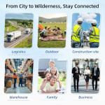 TIDRADIO TD-M2 Pro Unlimited Range Rapid Global Walkie Talkies,Dual Mode -4G LTE PoC Radio with SIM Card+FRS Two Way Radio Long Range Global PTT 2-way Radios for Family,Business,Company,Outdoor -2Pack