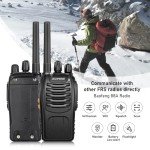 BaoFeng Walkie Talkies for Adults Long Range Rechargeable Walkie-Talkie with 20PCS Batteries & Earpieces with Mic, Portable FRS Two Way Radios for Business Camping Family Kids, Black BF-88A 10Pack