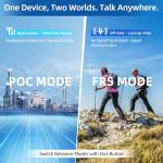 TIDRADIO TD-M2 Pro Unlimited Range Rapid Global Walkie Talkies,Dual Mode -4G LTE PoC Radio with SIM Card+FRS Two Way Radio Long Range Global PTT 2-way Radios for Family,Business,Company,Outdoor -2Pack