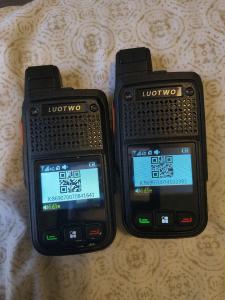 LUOTWO 2Pcs 4G Walkie Talkie for Adults Long Range with SIM Cards