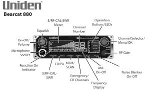 Uniden BEARCAT980 40-Channel SSB CB Radio with 7-Color Digital Display