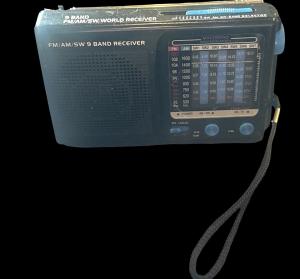Vintage 9 Band FM/AM/SW World Receiver Radio ~ Tested & Works