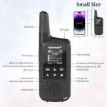 Global Rapid Walkie Talkies Unlimited Range 4G LTE PoC with SIM Cards, Long Distance Two Way Radios, APP Management, Nationwide PTT, for Family,Logistics,Truck Fleet,Construction site,Company, 4 Pack