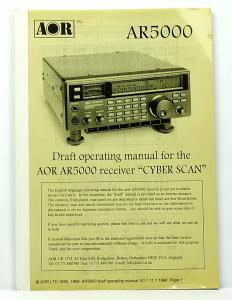 DRAFT OPERATING MANUAL FOR THE AOR AR5000 COMMUNICATIONS RECEIVER EEB CYBER SCAN