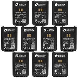 Bommeow 10 Pack BVCLBR28-1750-D 7.4V 1750mAh Li-ion Replacement Battery for Vertex Yaesu FT-4VE FT-4VR FT-4XE FT-4XR as SBR-28Li