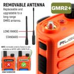 Rugged GMR2 GMRS/FRS Handheld Radio - Safety Orange