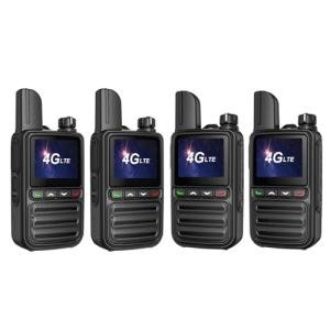 4 Pack Nationwide Unlimited Range Walkie Talkies Poc Two-Way Radio Long Range,Pre-Installed Sim Card (Free for Life) Suitable for Fleet Dispatch/Construction Site Collaboration/Family Emergencies
