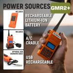 Rugged GMR2 GMRS/FRS Handheld Radio - Safety Orange