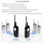 KSUN 4G Network Lifetime Free Global POC Radios PTT with Pre-Paid SIM Card Walkie Talkies Unlimited Range, Handheld UHF Dual Mode, Gifts for Family Bus Drivers, Camping KSUN CT58 (2 Pack)
