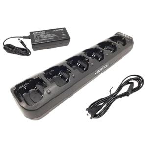 KENWOOD KSC-506K Six-Unit Rapid Charger – Charge 6 NX-P500K or PKT-300 ProTalk Two-Way Radios KNB-81L Batteries Fast with One OEM Multi-Dock Station