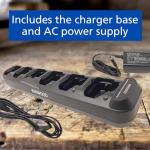 KENWOOD KSC-506K Six-Unit Rapid Charger – Charge 6 NX-P500K or PKT-300 ProTalk Two-Way Radios KNB-81L Batteries Fast with One OEM Multi-Dock Station