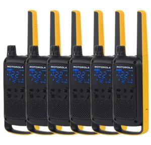 Motorola T470 Two Way Radio 6-Pack Walkie Talkies 22 Channels License Free