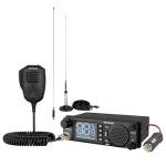 Retevis MB4 DIN Mount CB Radio Kit, Noise Canceling Mobile Radio, Front Facing Speaker, PA, Cigarette Lighter, 40-Channel AM/FM, Long Range CB Radio with Antenna for Trucker Off Road Emergency
