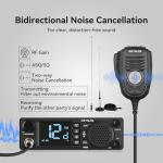 Retevis MB4 DIN Mount CB Radio Kit, Noise Canceling Mobile Radio, Front Facing Speaker, PA, Cigarette Lighter, 40-Channel AM/FM, Long Range CB Radio with Antenna for Trucker Off Road Emergency