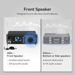 Retevis MB4 DIN Mount CB Radio Kit, Noise Canceling Mobile Radio, Front Facing Speaker, PA, Cigarette Lighter, 40-Channel AM/FM, Long Range CB Radio with Antenna for Trucker Off Road Emergency